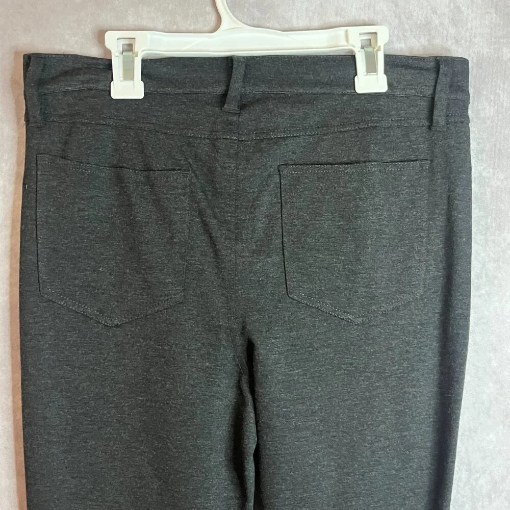 NWT Women's Tahari Charcoal grey stretch leggings Size 8 - Picture 3 of 10